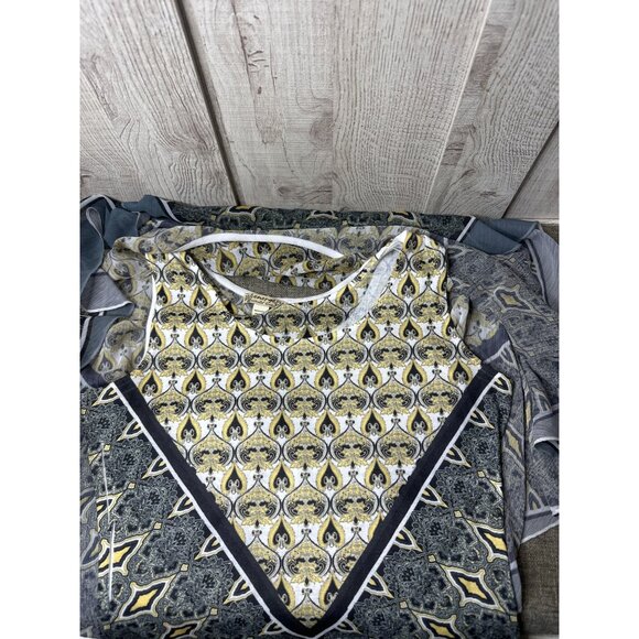 Emerge 2 Pc Womens Petite Multicolor Layered Top W/ Abstract Print Size PM Boho - Picture 3 of 6